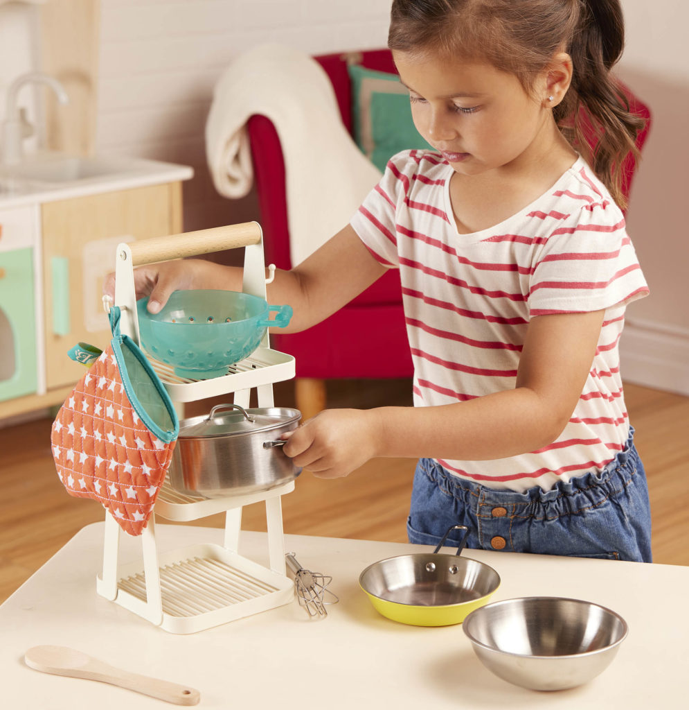 Mini Chef Pot & Pan Playset Play Kitchen Accessories B. toys