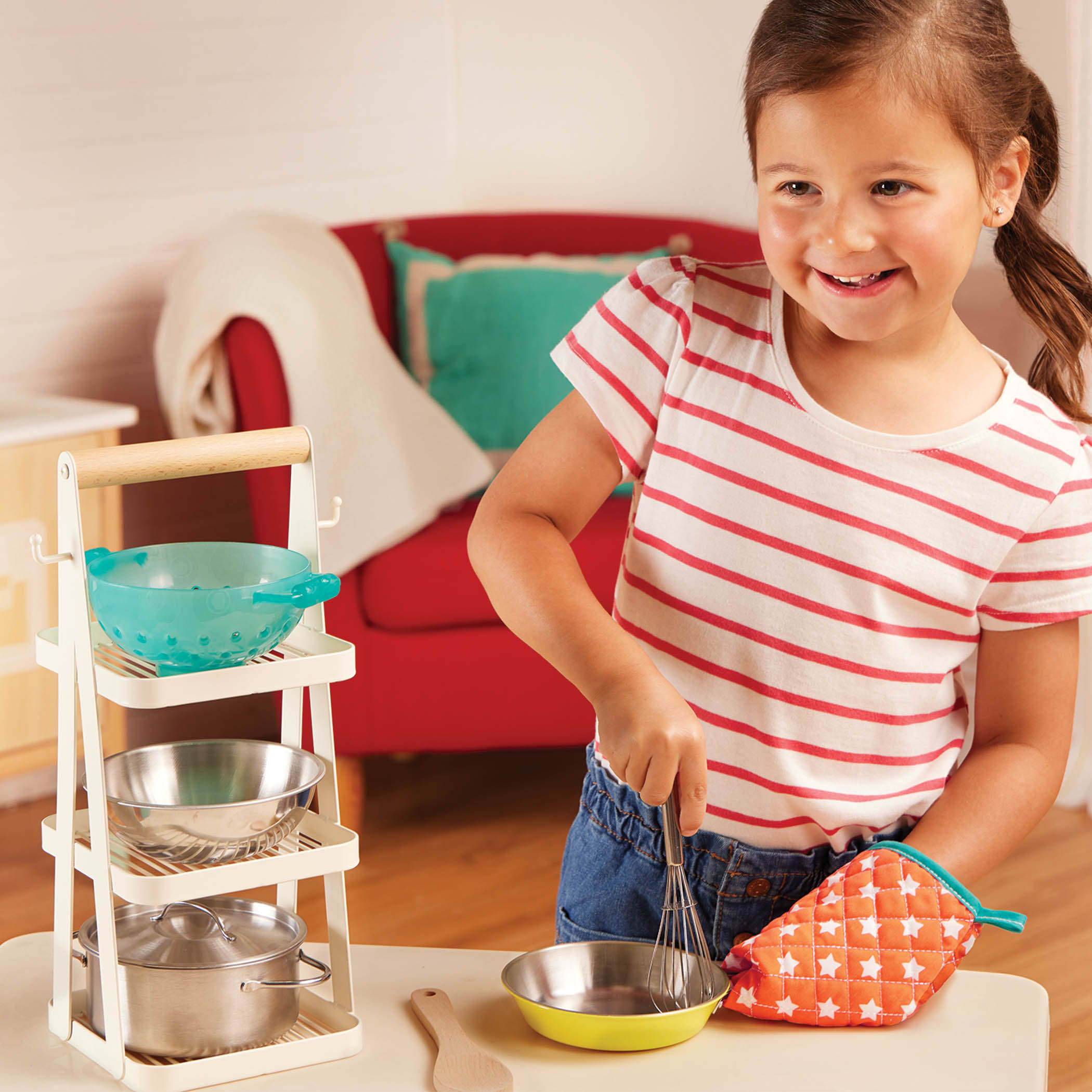 Mini Chef Kitchen Set, Toy Cooking Accessories