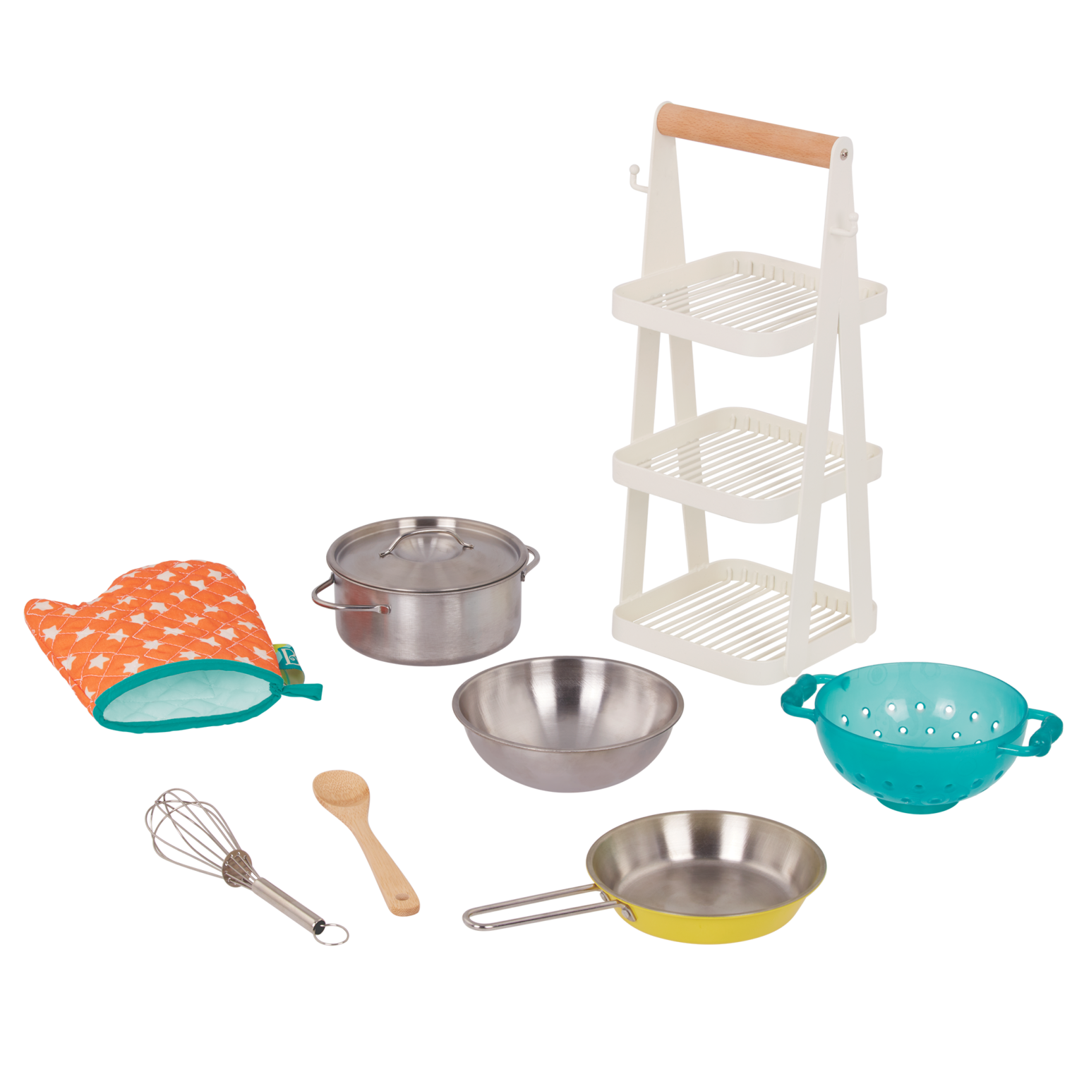 Mini Chef Pot & Pan Playset Play Kitchen Accessories B. toys