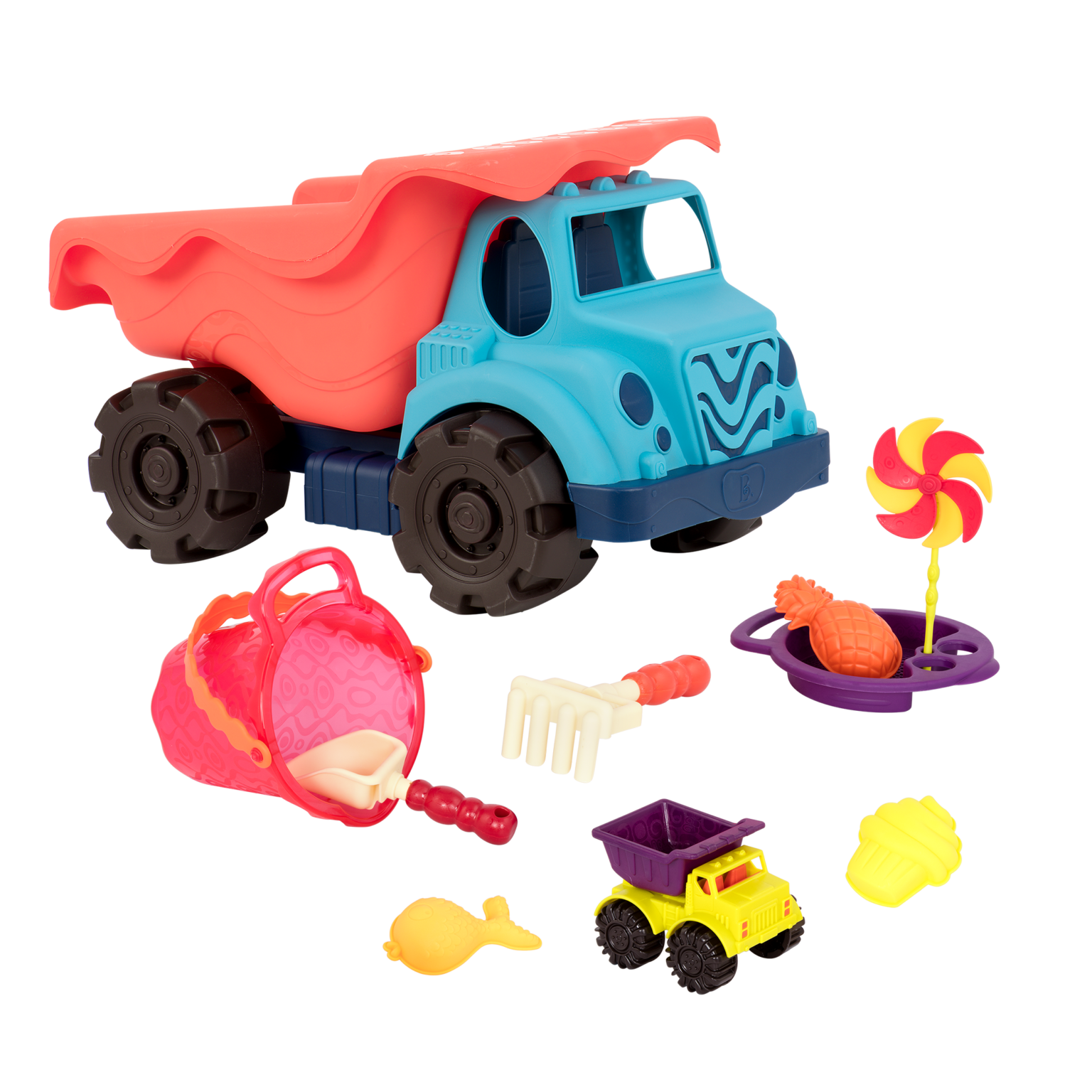 Colossal Cruiser & Sand Ahoy! - Red | Dump Truck & Beach Toys | B. toys