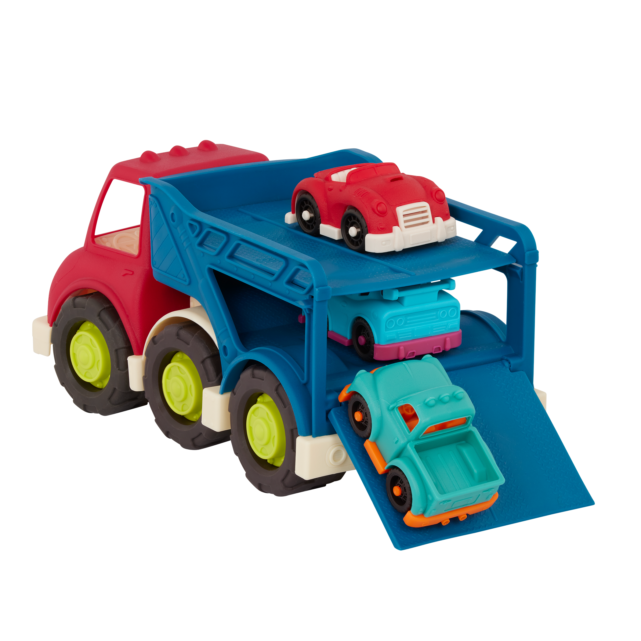  Toy Truck Car Carrier - Includes 6 Toy Cars and