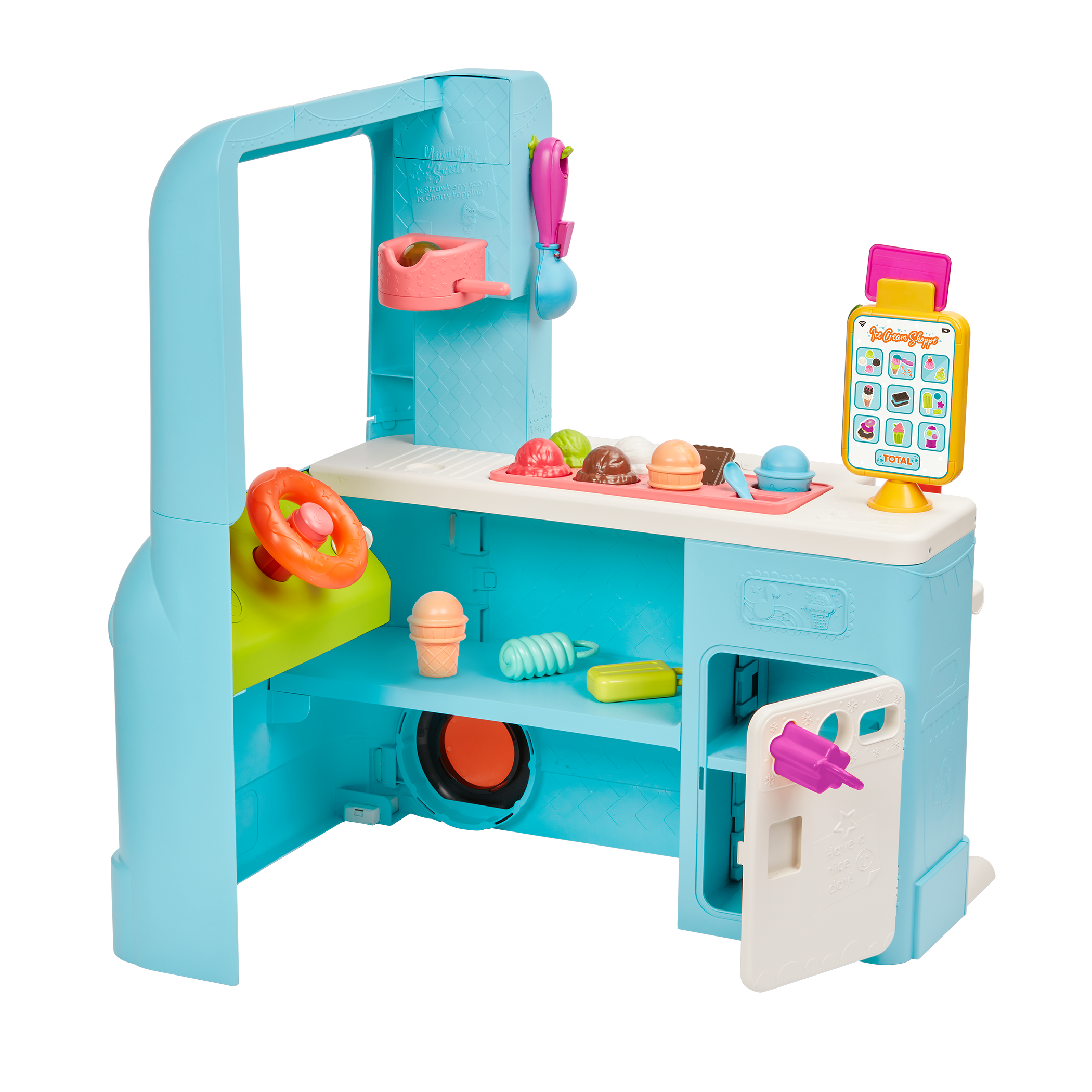 Kids Ice Cream Cart Food Set Kitchen Plays Songs Interactive Toy